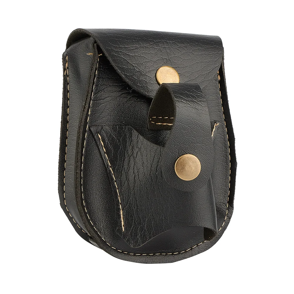 Черная кожаная Портативная сумка для рогатки катапульта ремня стрельбы на