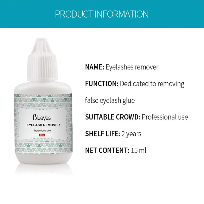 Средство для снятия клея Blueyes ресниц мягкий прозрачный не раздражающий
