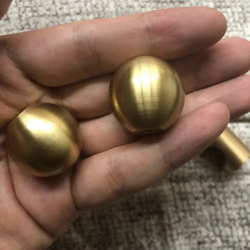 Золотые круглые однотонные латунные ручки для шкафа и винтажные выдвижных