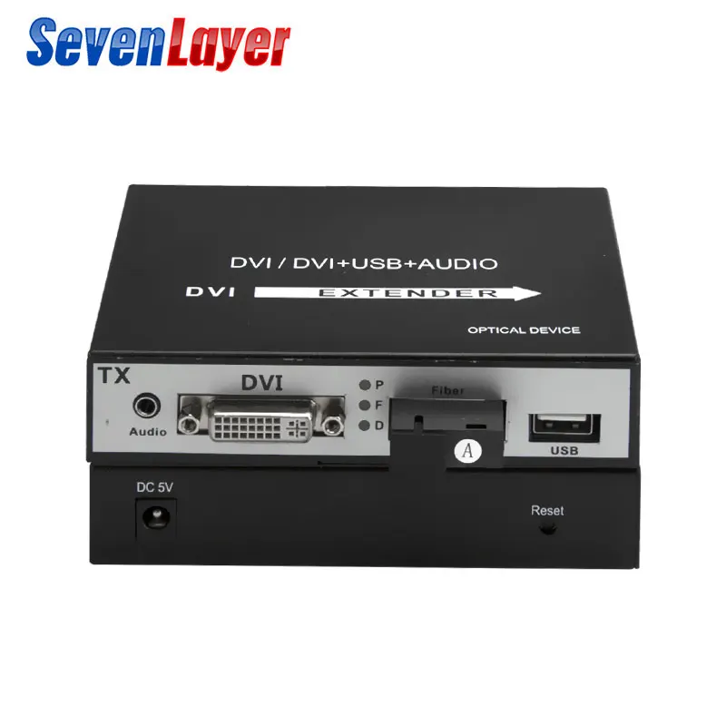 Преобразователь DVI в оптоволоконный 1080P волоконно оптический видео удлинитель