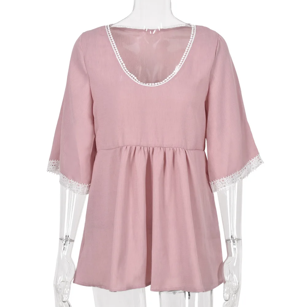 

2021 FrenchV Neck Cotton Shirt Female Wood Ear Long Sleeve Shirt Slim Long Sleeve Shirt Casual Shirt Ladies Tops And