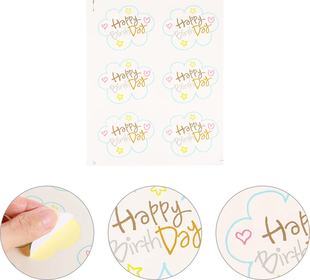 

20 Sheets of 120pcs Gift Packaging Label Stickers Printing Decals