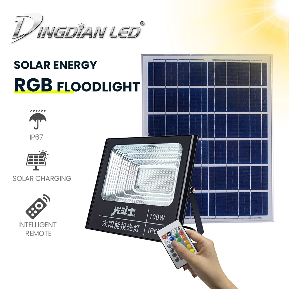 

NEW Outdoor Lightings solar Floodlight Garden Street Lamp Waterproof IP67 100W/200W Solar LED Flood Light for Coutryard Patio