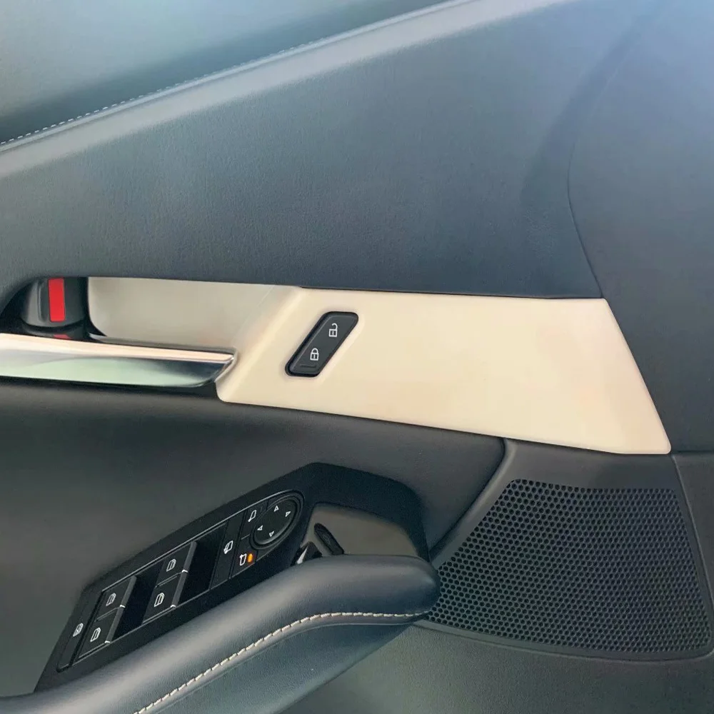 

Для Mazda CX-30 CX30 2020 2021 2022 углеродное волокно автомобильный Стайлинг крышка внутренней дверной ручки дверная рама отделка стикер аксессуары