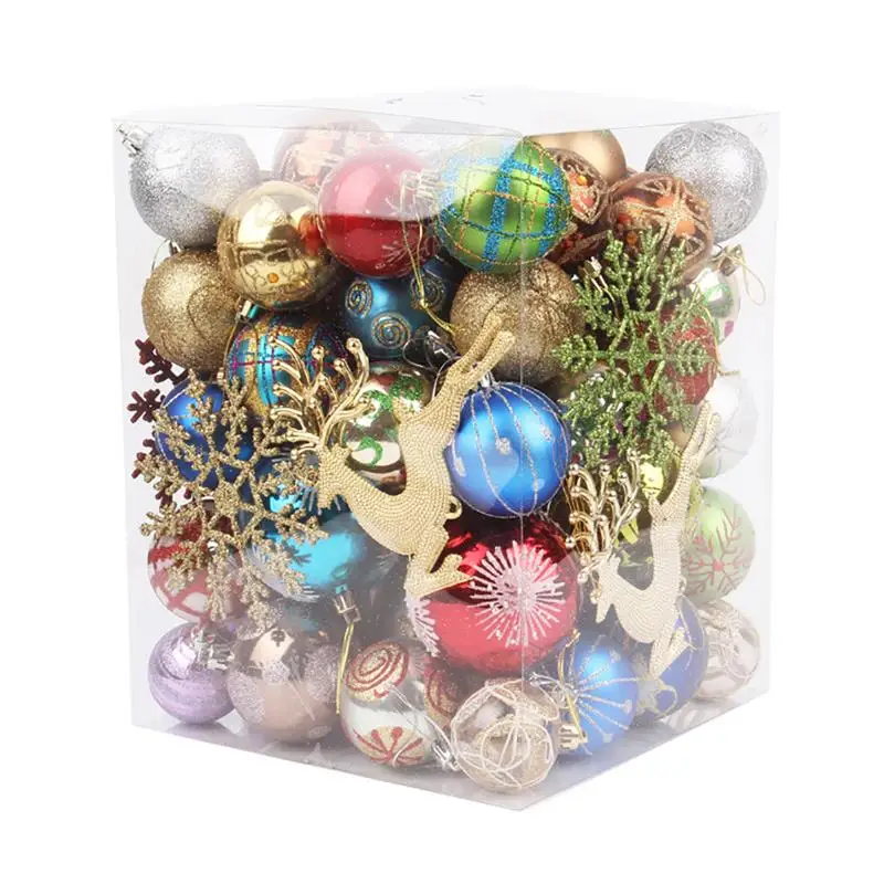 

60pcs New Fashion Christmas Tree Decor Ball Bauble Xmas Party Hanging Ball Ornament Decorations For Home Christmas Decor