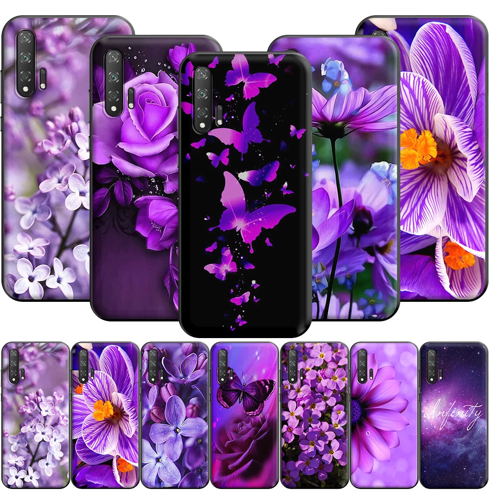 Фиолетовый силиконовый чехол Infinity on для Huawei Honor V30 30 8 8A 8X 8C 9 9X 10 Note View 20 20S Pro Lite |
