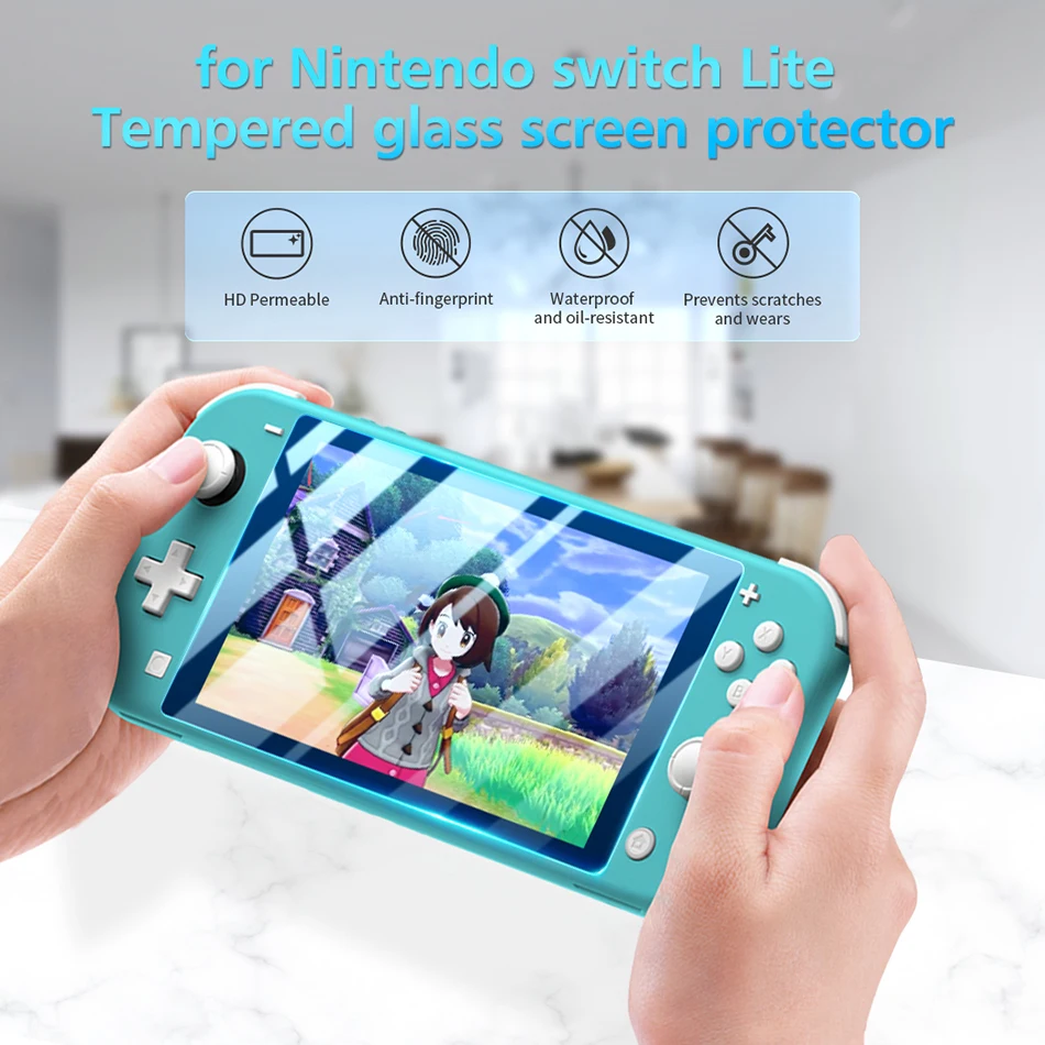 Защитная пленка для экрана OIVO Nintendo Switch Lite 1/2/4 в упаковке твердость 9H толщина 0 3 мм