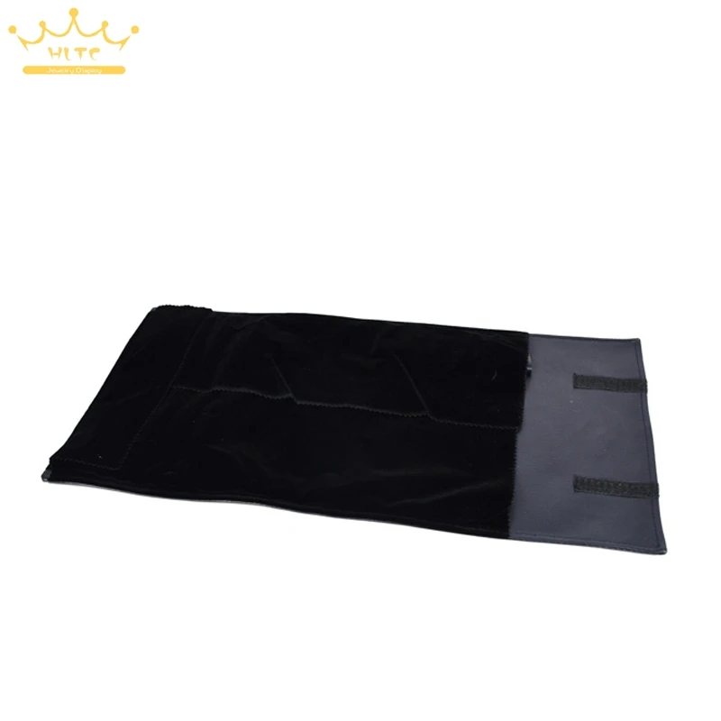 Темно синяя кожаная сумка в рулоне для ювелирных изделий портативный органайзер