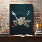 Roronoa Зоро эмблема логотип плакат холст настенное искусство аниме цельный принт картина для ребенка Детская комната Домашний Декор Спальня