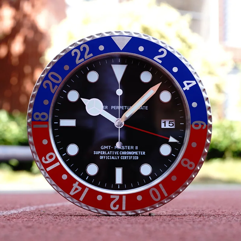 Роскошные брендовые дизайнерские металлические художественные часы светящиеся