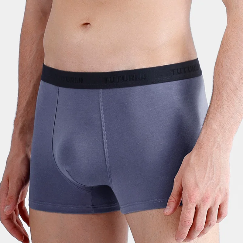 

3pcs Men's Cotton Boxers Pure Color Men's Breathable Boxer Underwear Middle Waist Men's Underwear 21-999