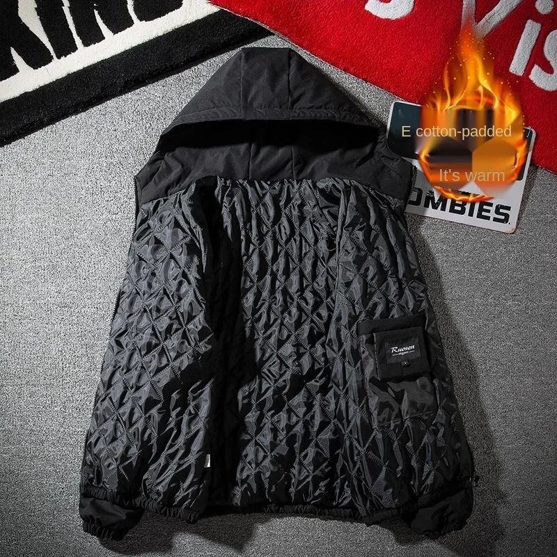 Мужская Зимняя Толстая теплая куртка роскошная модная повседневная большого