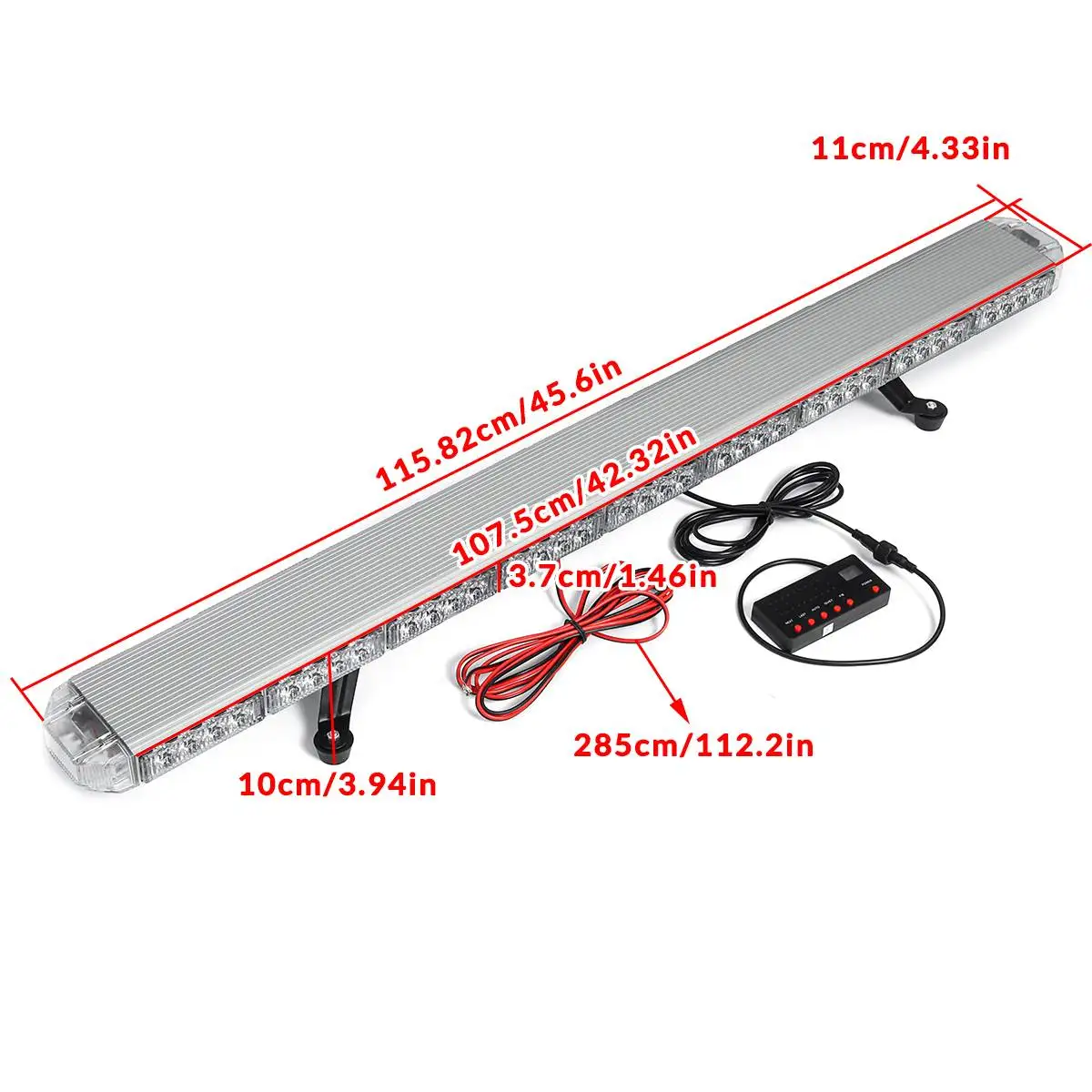 

45.6" 234W LED 12V 24V Truck Car Strobe Light Light Bar Led Bar Flashing Beacon Light Roof Emergency Warning Lamps 21 Modes