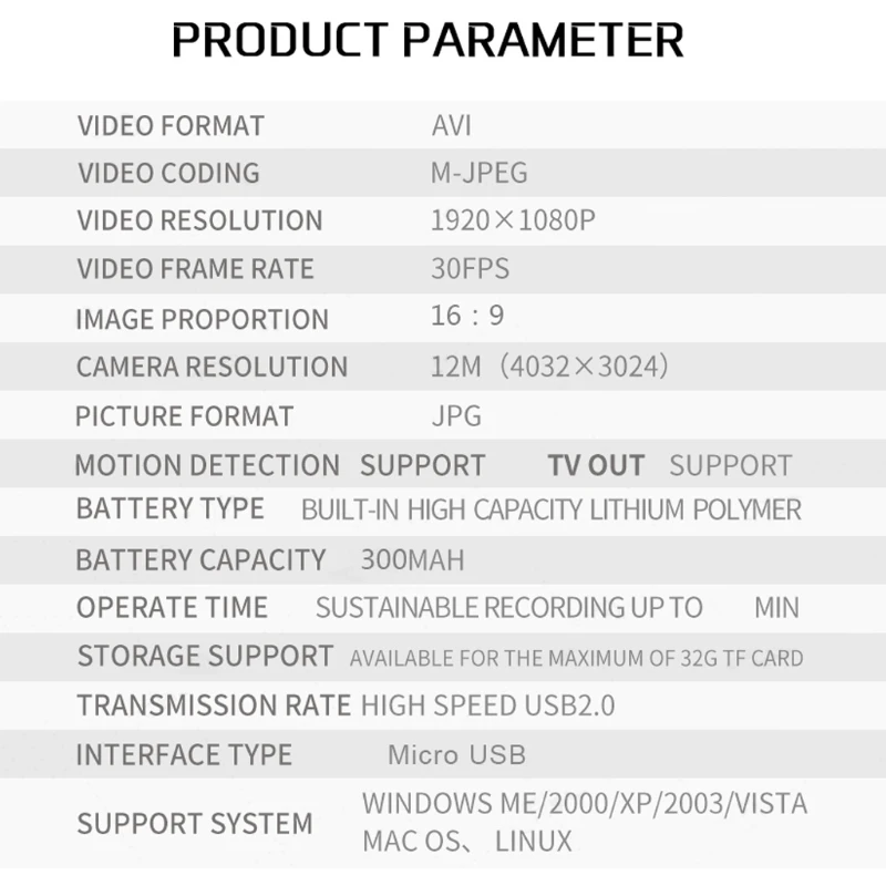 

SQ23 Mini WiFi Camera 1080P Car Dash Cam Sports DVR Video Recorder 8 IR Night Vision Lights for Vehicles Home Office