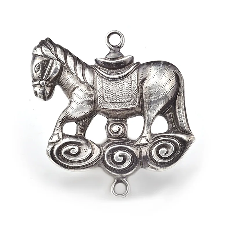 National standard 925 sterling silver retro sterling silver pendant