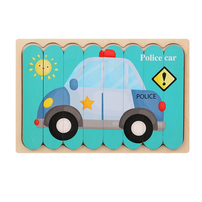 

Double Sided Wooden Puzzle Kids Toys for Children Learning Early Educational Puzzle