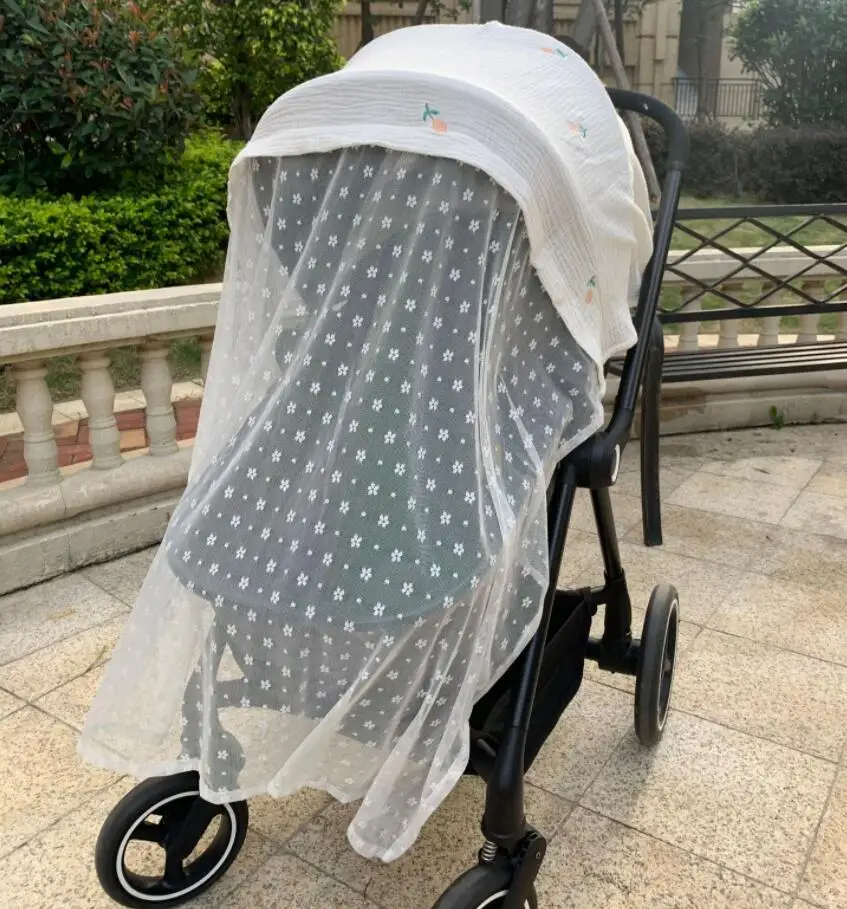 Stroller mosquito net windshield sun shade cloth breathable windproof and mosquito-proof sunscreen cover trolley | Мать и ребенок