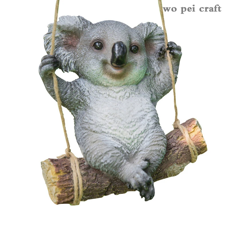 

Courtyard Simulation Koala Garden Decor Lawn Outdoor Decoration Tree Ornament Artificial Animal Statue Crafts Gifts for Children