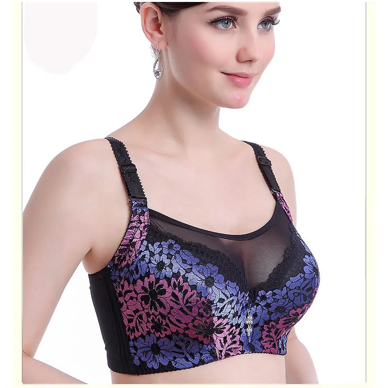 BingYanFuShi черные хаки хлопковые бюстгальтеры Женские однотонные пуш ап чашка B C D E