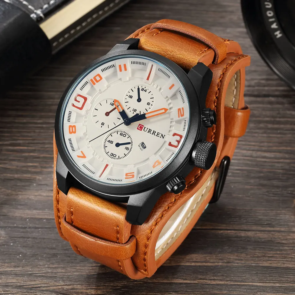 

CURREN Men Watch Waterproof Top Brand Luxury Business Fashion Male Clock Leather Sport Men Wristwatch Dropship Relogio Masculino