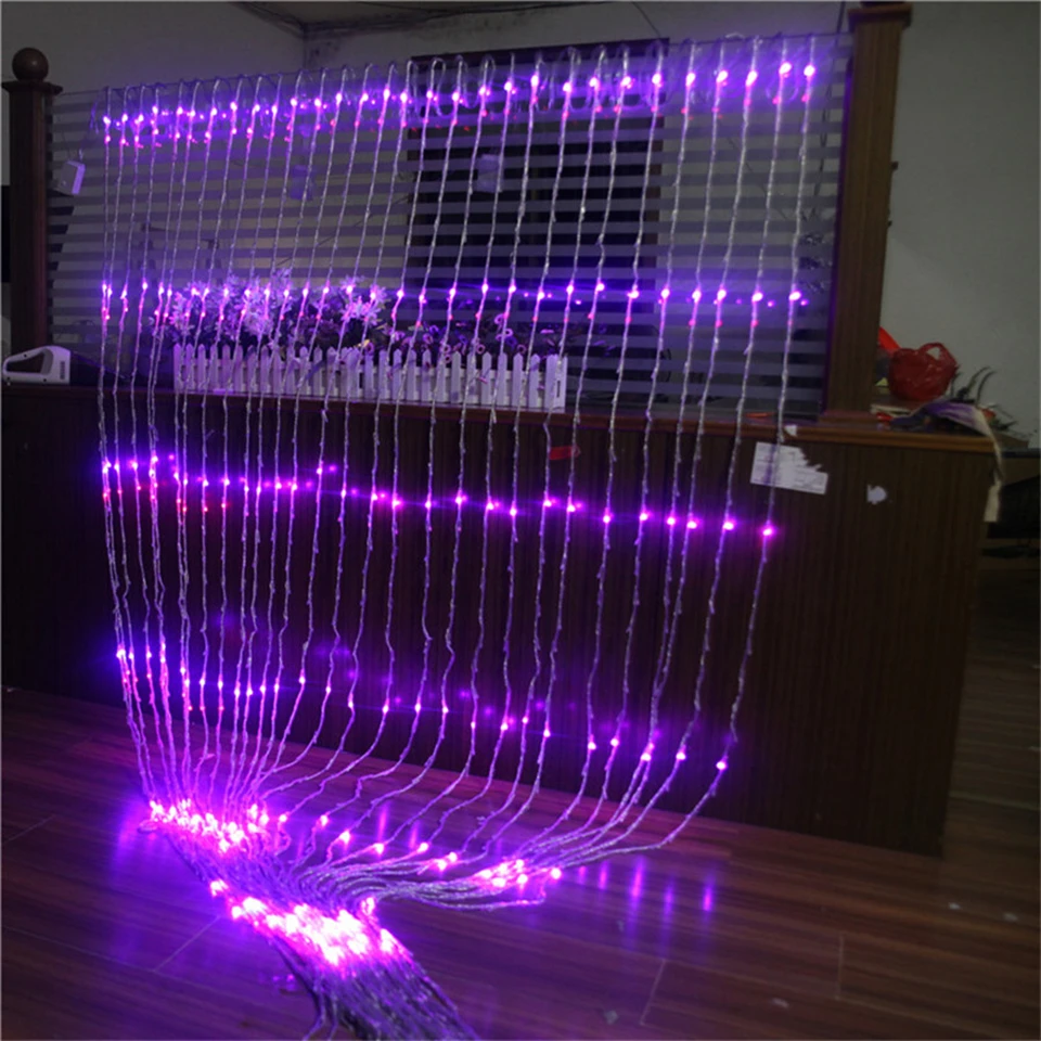 320 LED струнный светильник водонепроницаемый метеоритный дождь &quotВодопад&quot