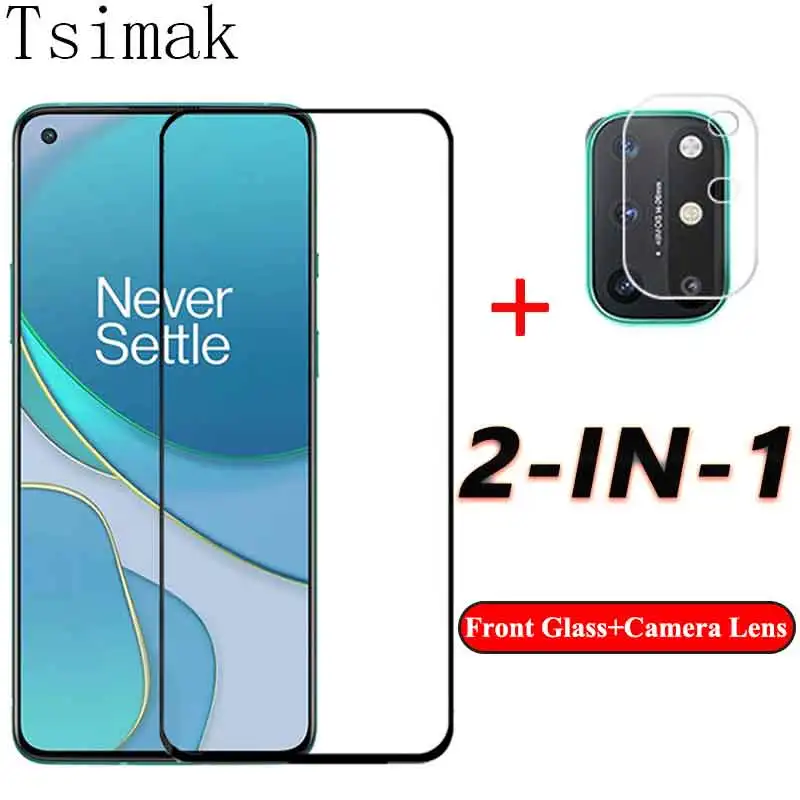 2 в 1 закаленное Стекло для Oneplus 8T Экран протектор Nord N10 100 5G защитный Камера