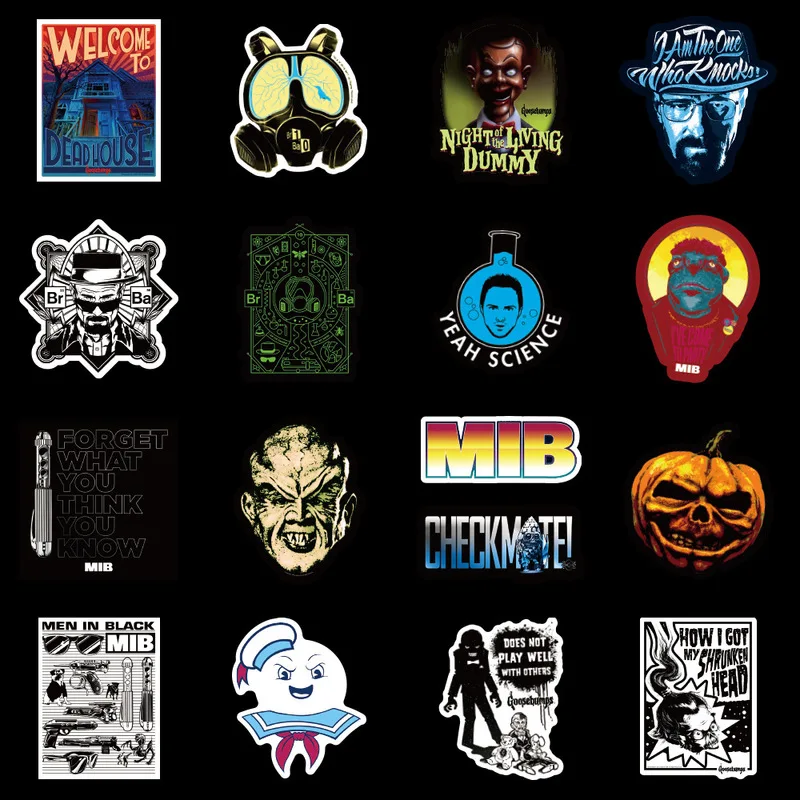 

50PCS Ghost Busters Stickers DIY Motorcycle Helmet Laptop Decal Skateboard Guitar Pegatina Waterproof Sticker