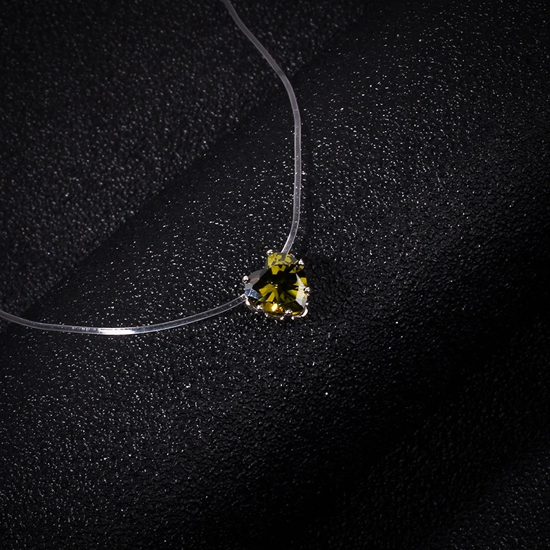 Ожерелье с подвеской в виде сердца из прозрачной лески|Ожерелья подвеской| |