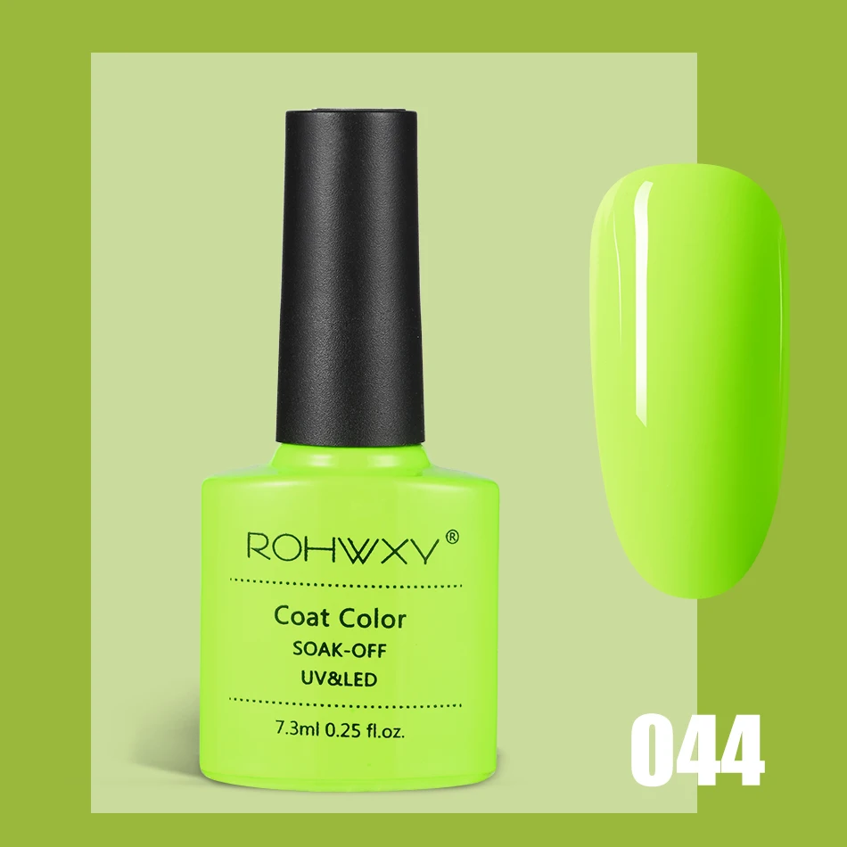 A044 ROHWXY 7,3 мл Гель-лак для ногтей для маникюра 60 цветов УФ-светодиодный Гель-лак впитывающий Гель-лак для рисования Гель-лак Инструменты для дизайна ногтей - Цвет: A044