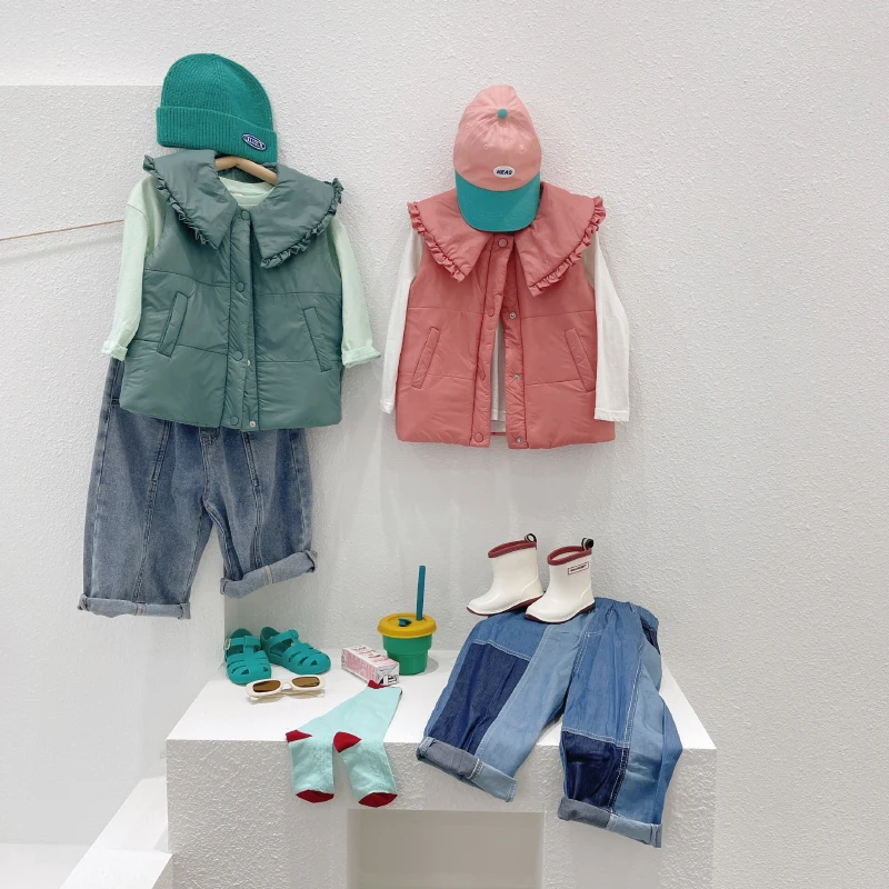 Chaleco bonito con escote de encaje para ni&ntilde;a, ropa para salir, para primavera y oto&ntilde;o, 1-7 a&ntilde;os-2