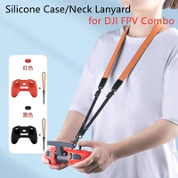silicone case strap neck lanyard for dji fpv combo remote control safety belt sling silicone sleeve case drone rc accessories