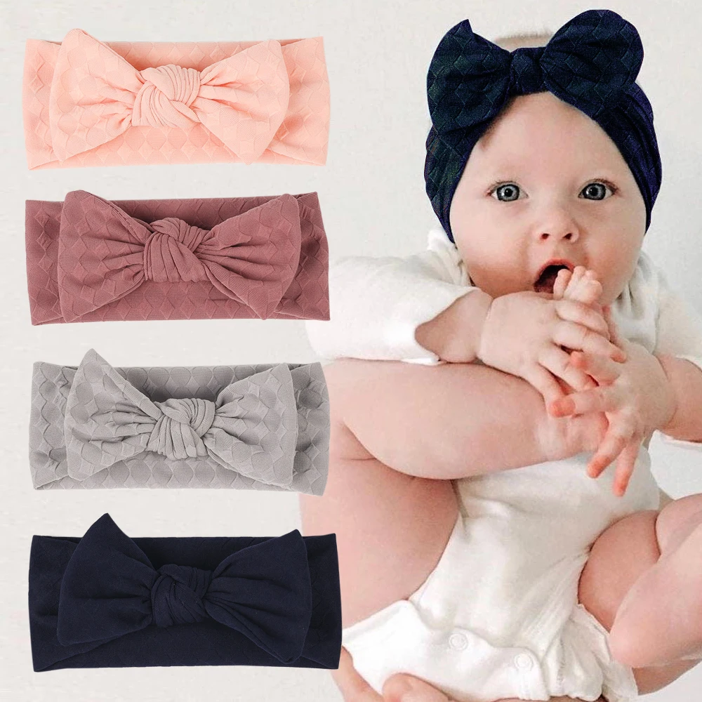 

20pc/lot New Baby Headbands For Newborn Hair Band Cute Baby Knotbow Flower Elastic Bow Headwear Kids Gifts Girl Hair Accessories