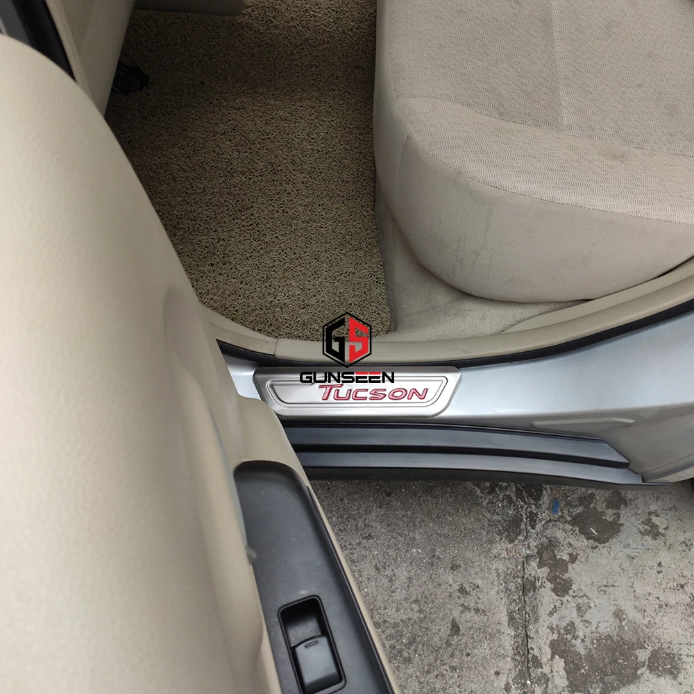 Автомобильные аксессуары Sticke для hyundai Tucson дверная педаль подоконника защита из нержавеющей стали защитная пластина отделка автомобиля-Стайлинг