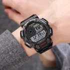 Часы наручные мужские цифровые, модные роскошные спортивные электронные светящиеся с браслетом из легированной стали, многофункциональные