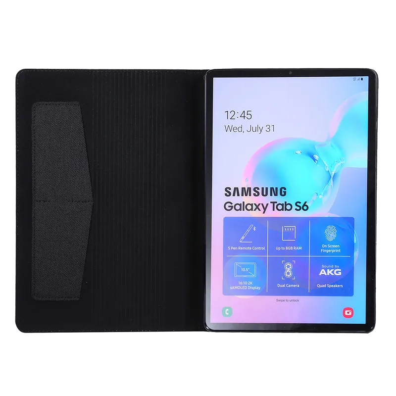 Тряпичный чехол для Sansung Galaxy Tab S6 10,5 SM-T860 SM-T865 10," Tablet Capa Funda чехол с картой Solts+ пленка+ ручка