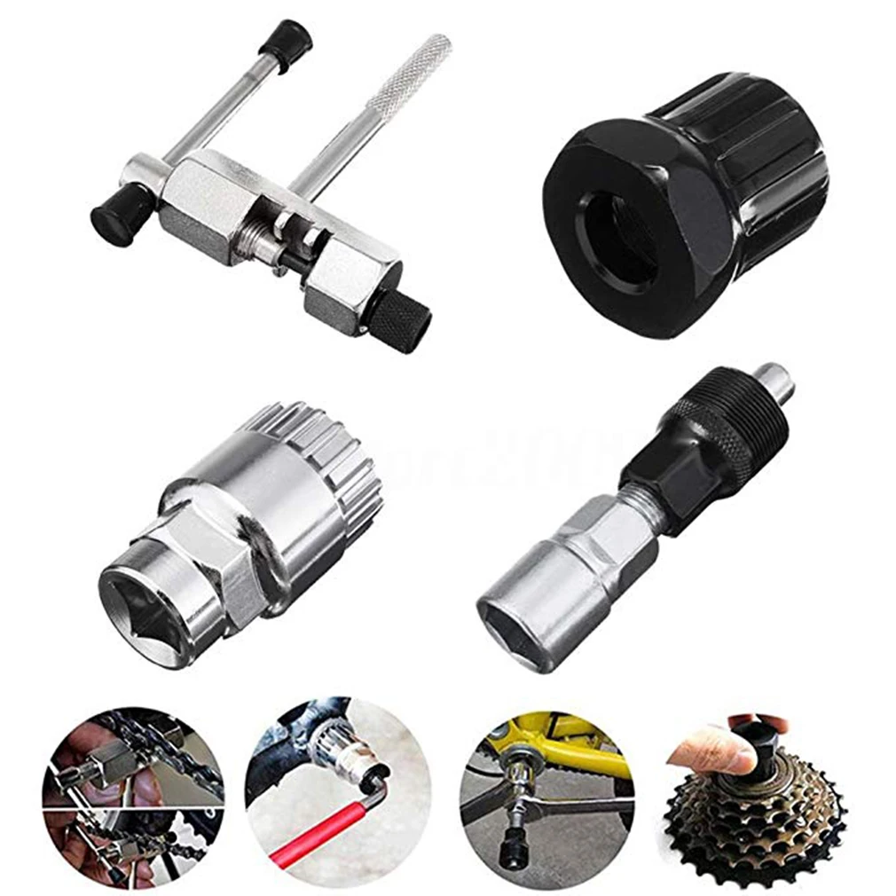 

4Pcs/set Mountain Bike Bicycle Crank Chain Axis Extractor Removal Repair Tool Kit