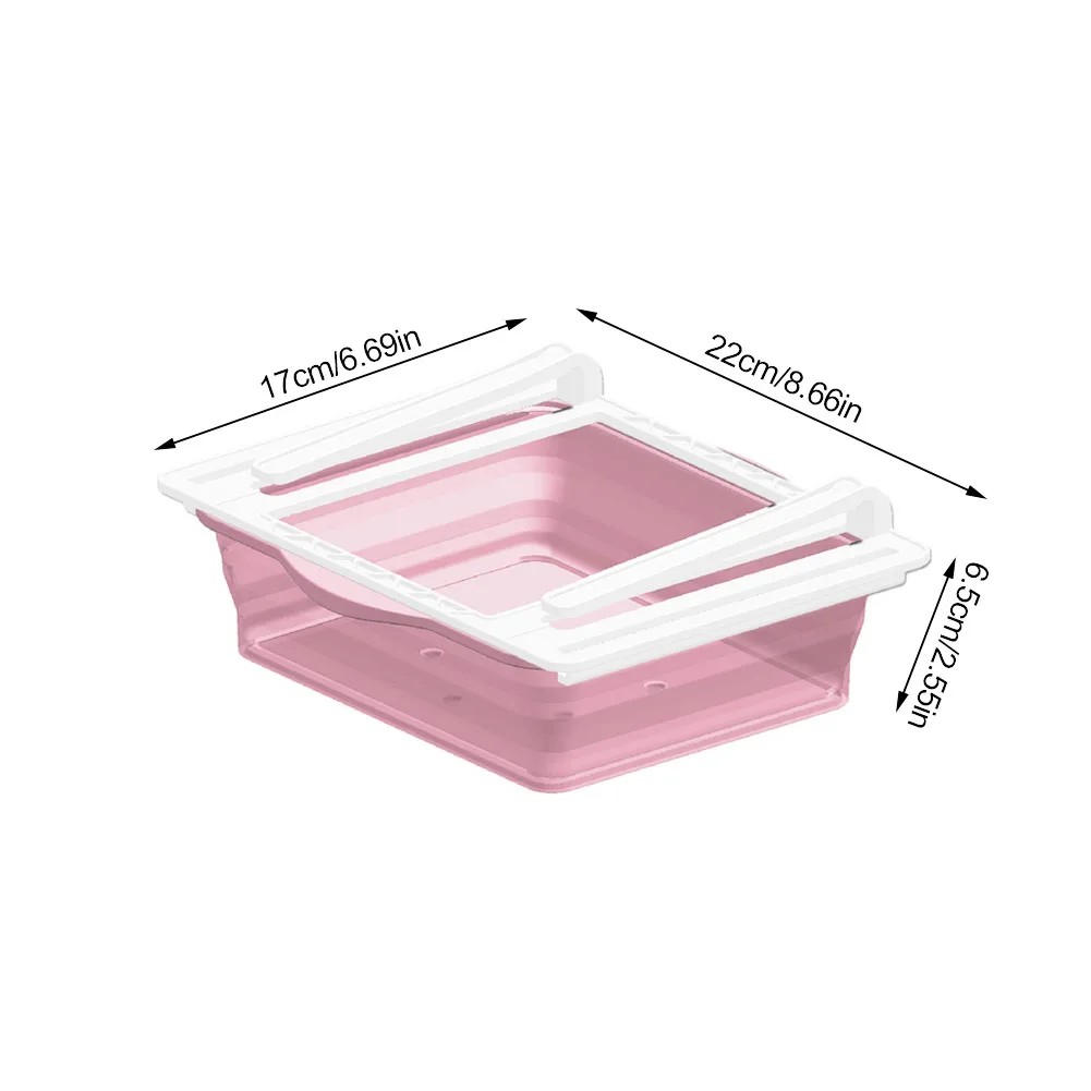 

Adjustable Folding Refrigerator Organizer Drawer Basket Refrigerator Pull-out Drawers Fresh Spacer Layer Storage Rack