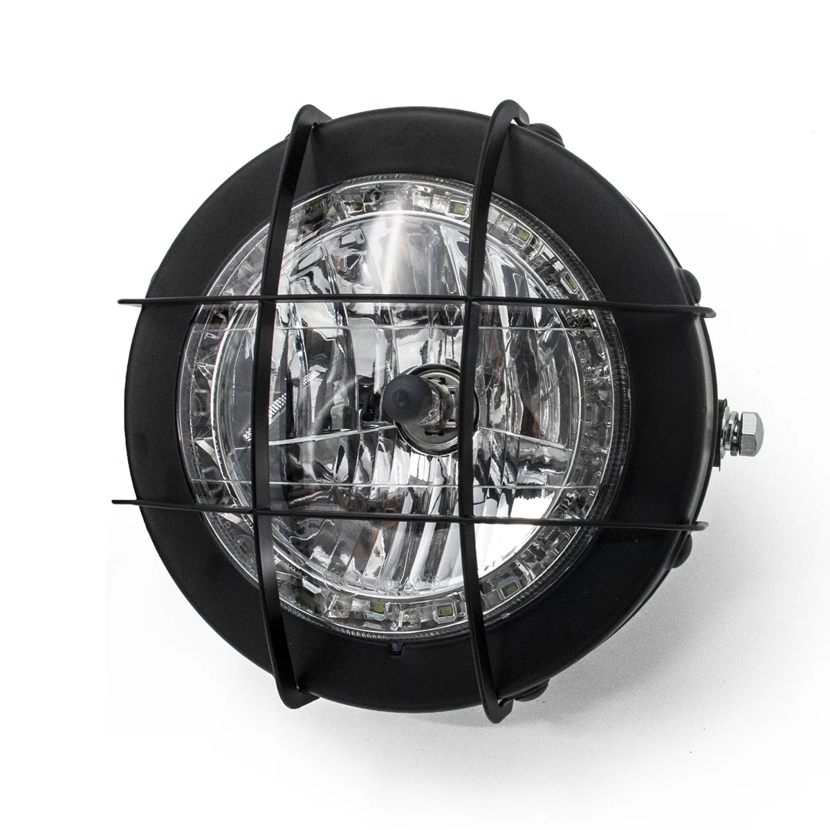 Винтажный мотоциклетный налобный фонарь 6 7 дюйма матовая черная лампа фара со