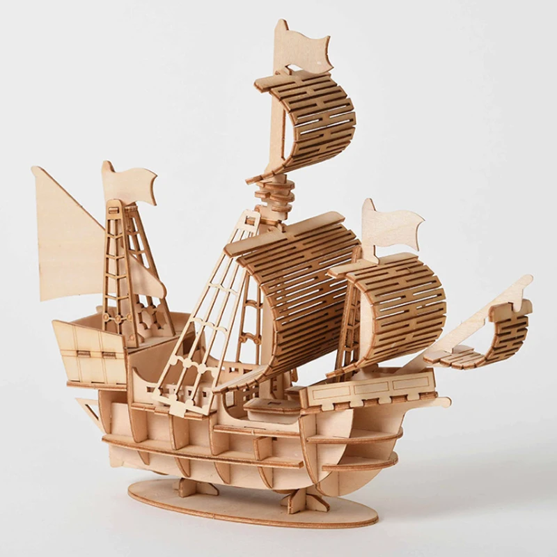 Новое поступление деревянных ручной DIY 3D на море модель парусной лодки украшение