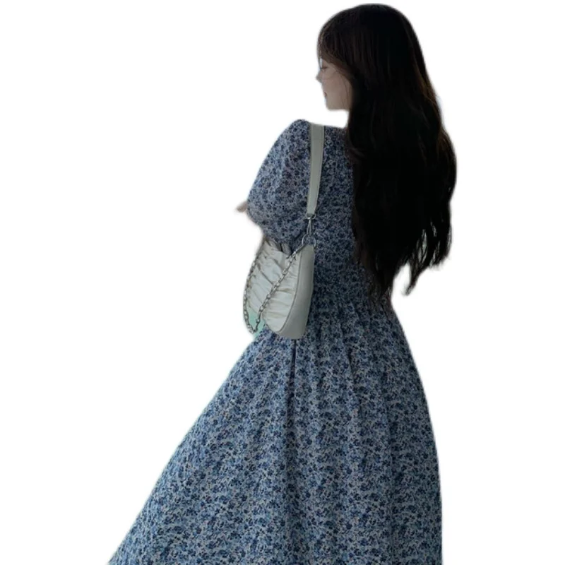 Французский воротник в стиле ретро с цветочным принтом | Женская одежда