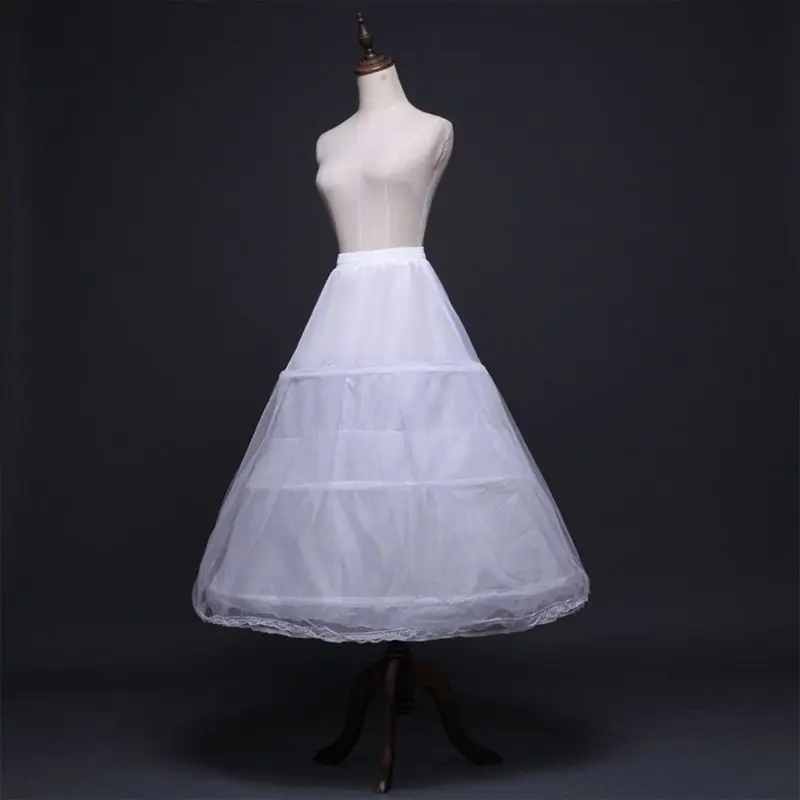 

New Womens 3 Hoops Double Layers Tulle Petticoat Adjustable Drawstring Waist Wedding Dress Crinoline Ball Gown Underskirt Slips