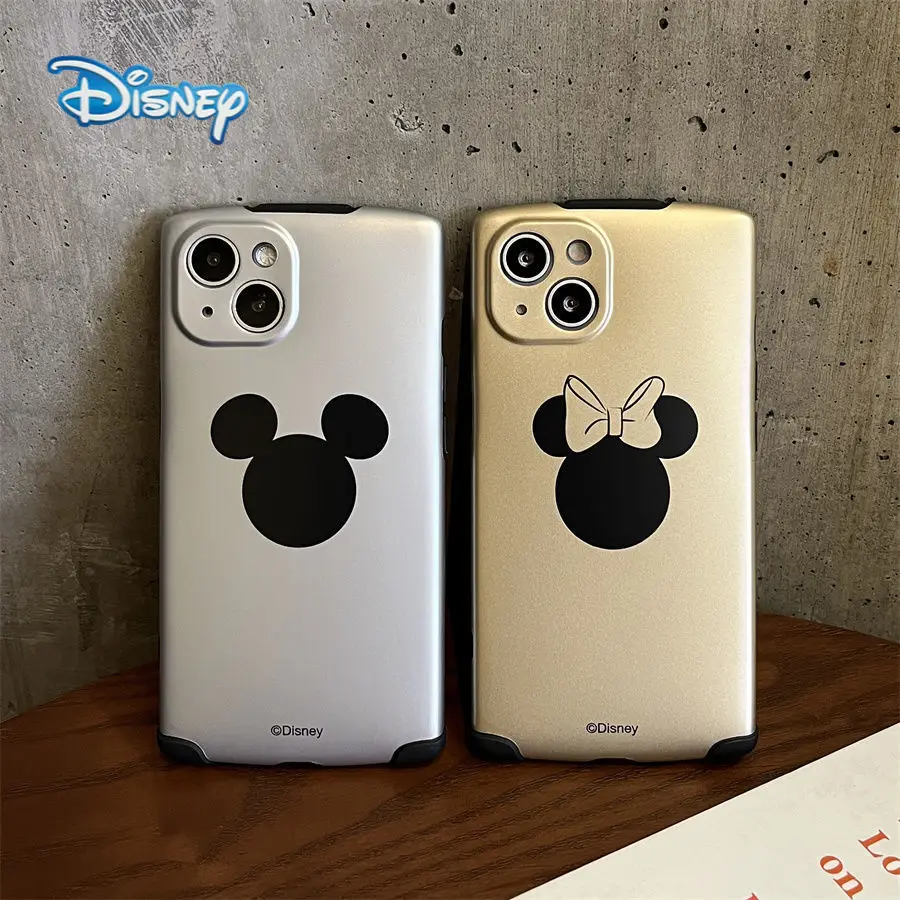 

Disney Mickey Cartoon Plating Phone Case for iPhone 13 13Pro 12 12Pro 11 Pro X XS Max XR 7 8 Plus Couples Cute Protective Cover