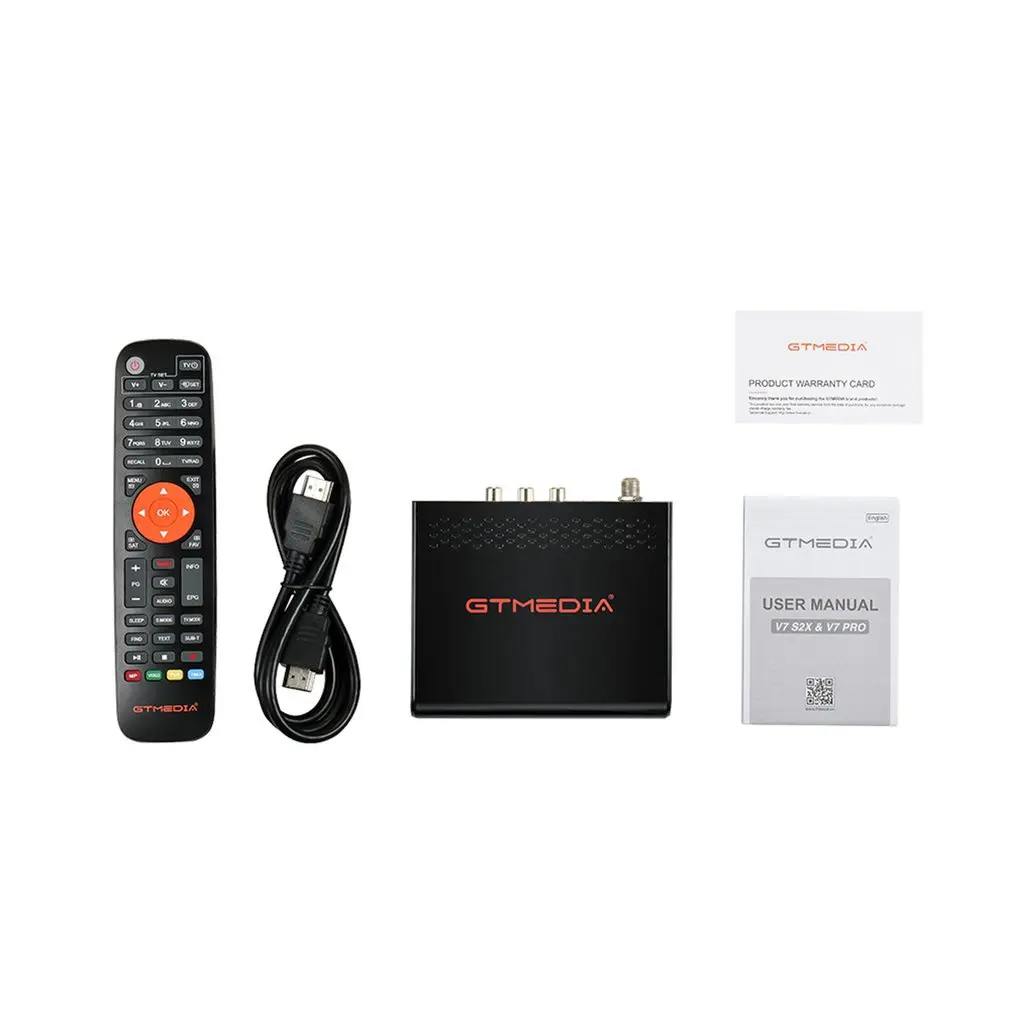 

GTMEDIA V7S2X DVB-S/S2/S2X AVS + VCM/ACM/multi-stream/T2MI BISS автоматический ролл с антенной, черный ТВ-приемник