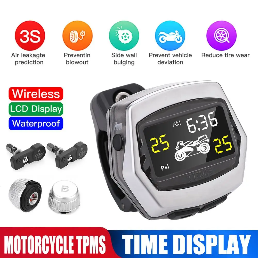 

Система контроля давления в шинах Vehemo TPMS, система контроля давления в шинах для мотоциклов, с линейным переключателем ACC