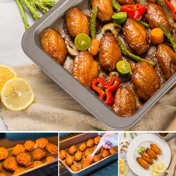 Прямоугольной формы с антипригарным покрытием хлеба противень для выпечки