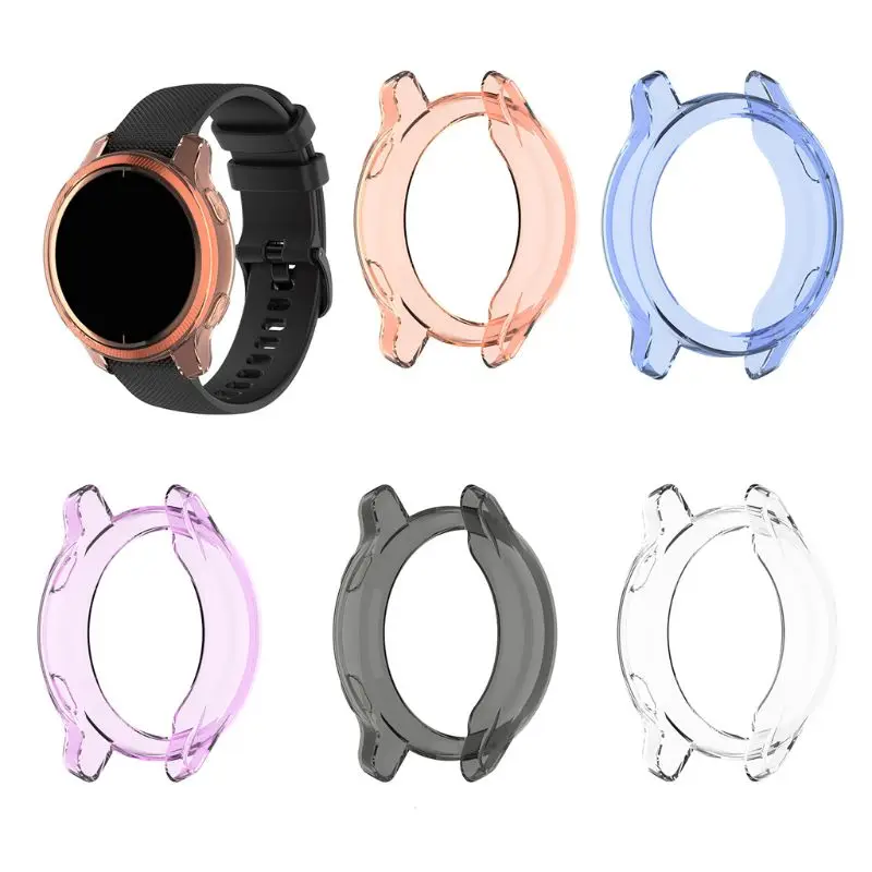 Shockproof Silicone Watch Case Cover Soft TPU Protector Clear Skin Shell Frame for Garmin Venu Smartwatch