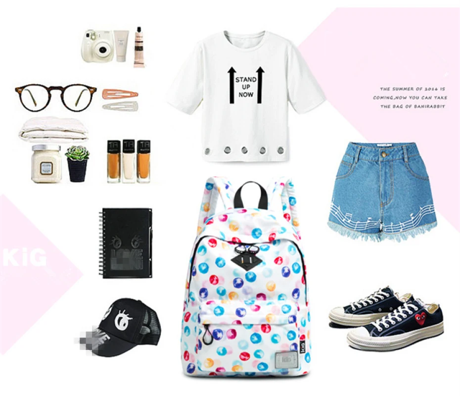 Floral Printed Schoolbag for Teenager Students Bookbag Girl Backpack Kindergarten Bags 16in Sports Bag Gym Backpack Computer Bag