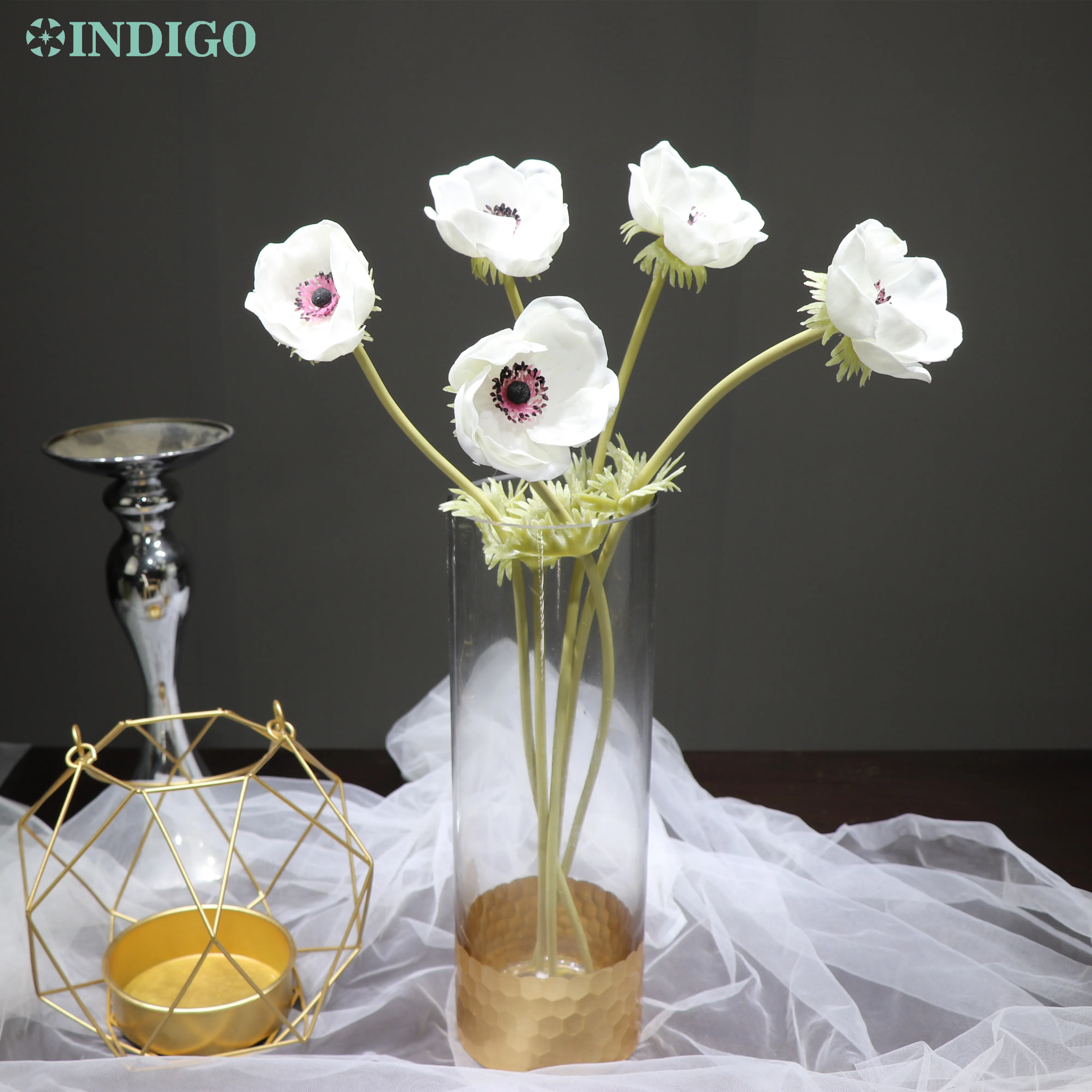 Индиго 5 шт. белый цветок анемон Маргаритка украшение дома паске свадебные