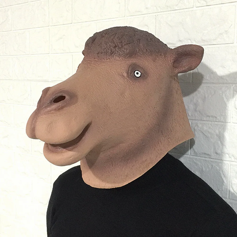 Светло коричневый маски животных Хеллоуин костюм стильная футболка с