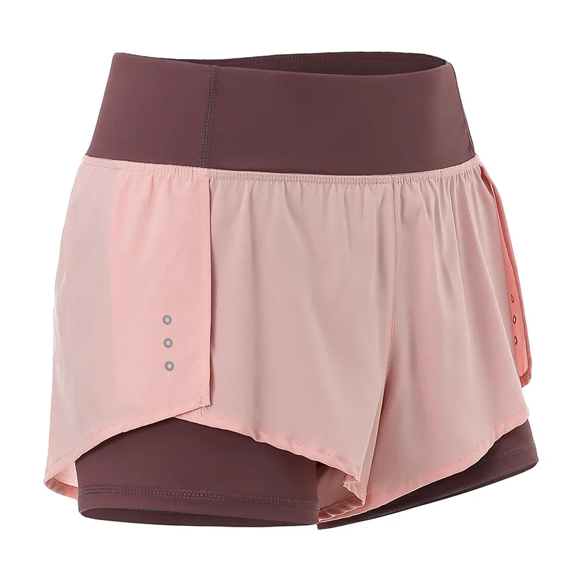 

Women Sports Shorts Summer Women's Quick Dry Anti-exhaust Wear Outside Running Hot Short Breathable Fitness Yoga Workout Clothes